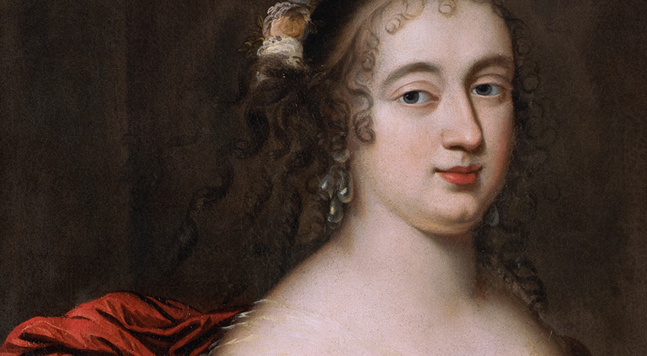 Détails tableau à vendre portrait femme cour louis XIV flore frères beaubrun