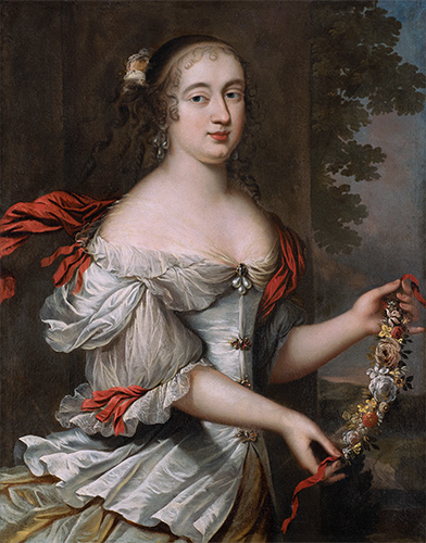 Tableau à vendre portrait femme cour louis XIV flore frères beaubrun